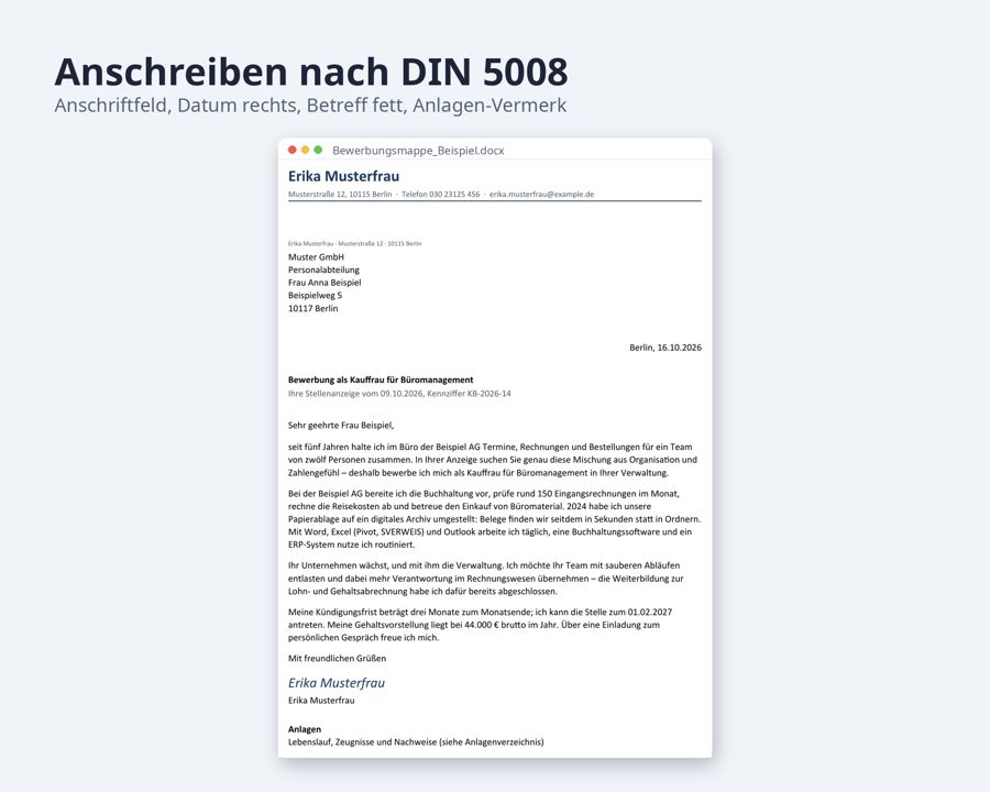 Bewerbungsmappe Vorlage Word — Vorschau 3
