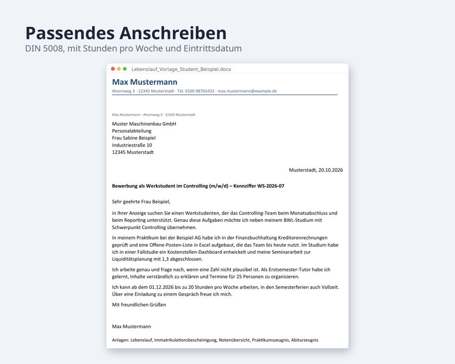 Lebenslauf Vorlage Student — Vorschau 3