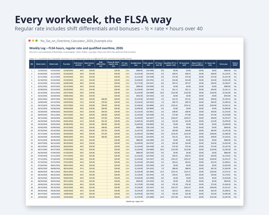 No Tax on Overtime Calculator 2026 — Preview 3