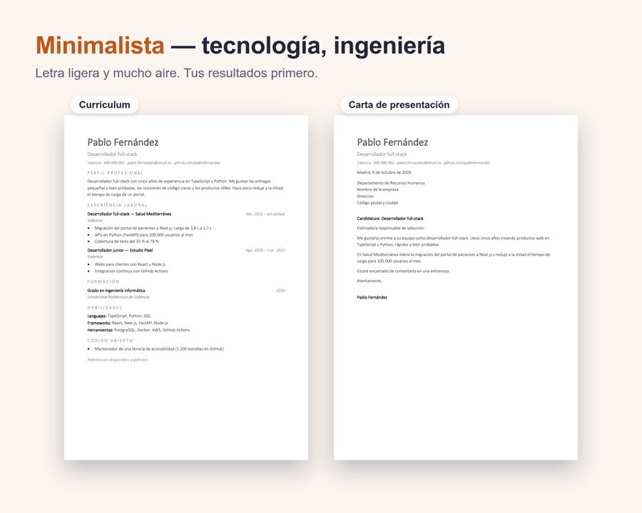 Plantilla Currículum 2026 Word — Vista previa 4