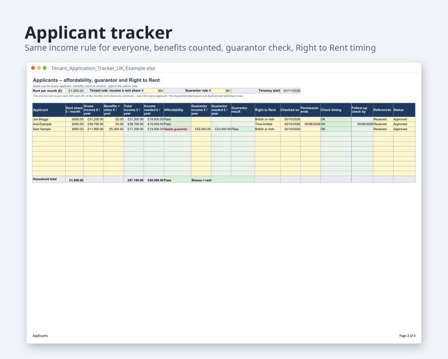 Tenant Application Form UK Landlord — Preview 4
