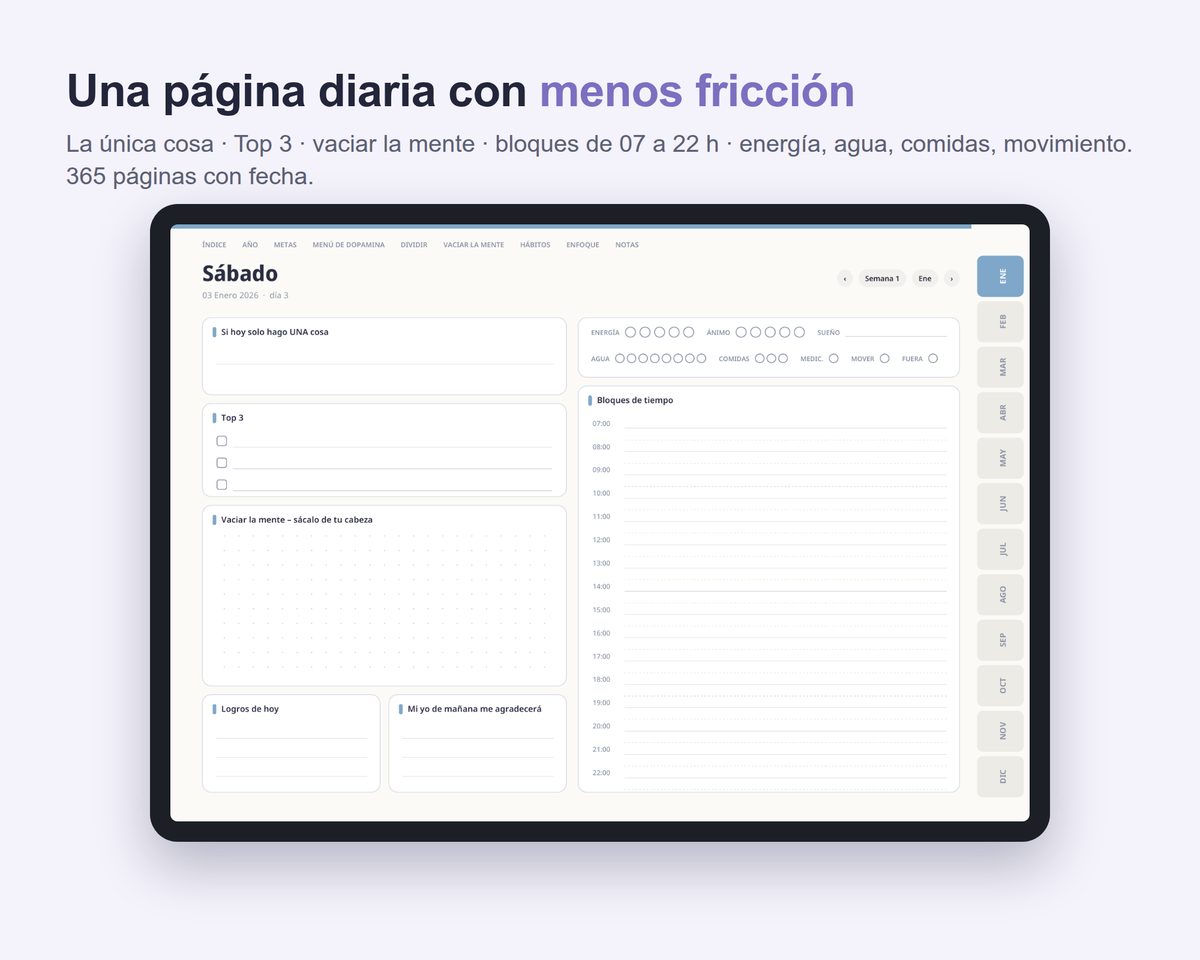 Planificador digital 2026 para GoodNotes