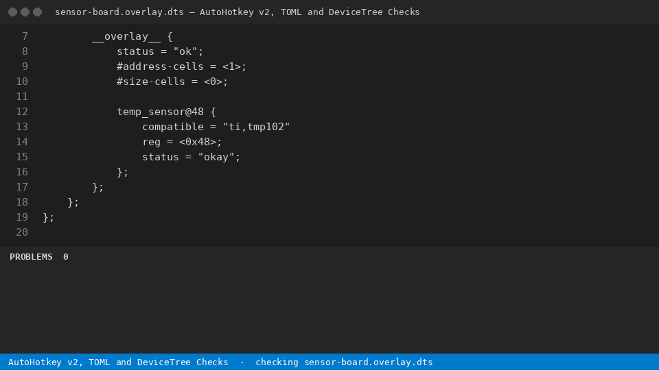 AutoHotkey v2, TOML and DeviceTree Checks — finds the line