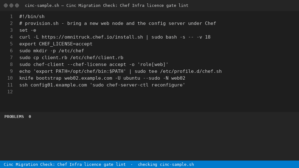 Cinc Migration Check: Chef Infra licence gate lint — finds the line