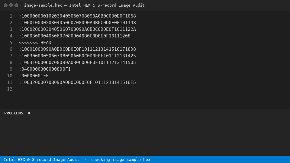 Intel HEX & S-record Image Audit — finds the line