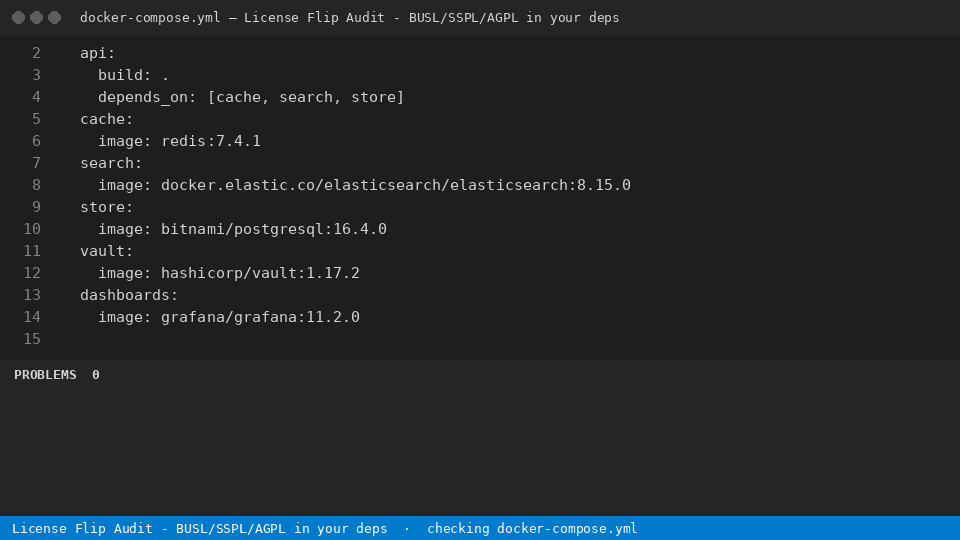 License Flip Audit - BUSL/SSPL/AGPL in your deps — finds the line