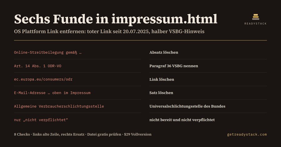 Streitbeilegung-Hinweis Lint (VSBG § 36 · OS-Link)
