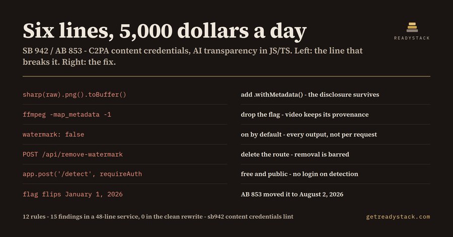 AI Output Disclosure Lint SB 942