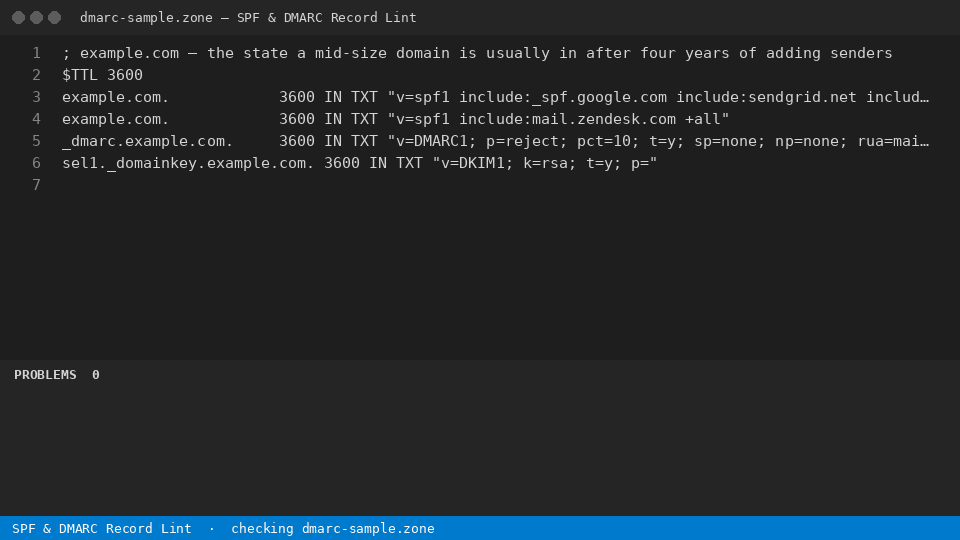 SPF & DMARC Record Lint — finds the line