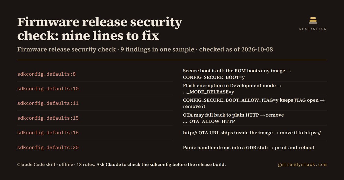 firmware-release-security-check - findings on the bundled example